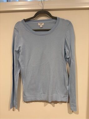 J. Crew Factory Light Blue Scoop Neck Sweater